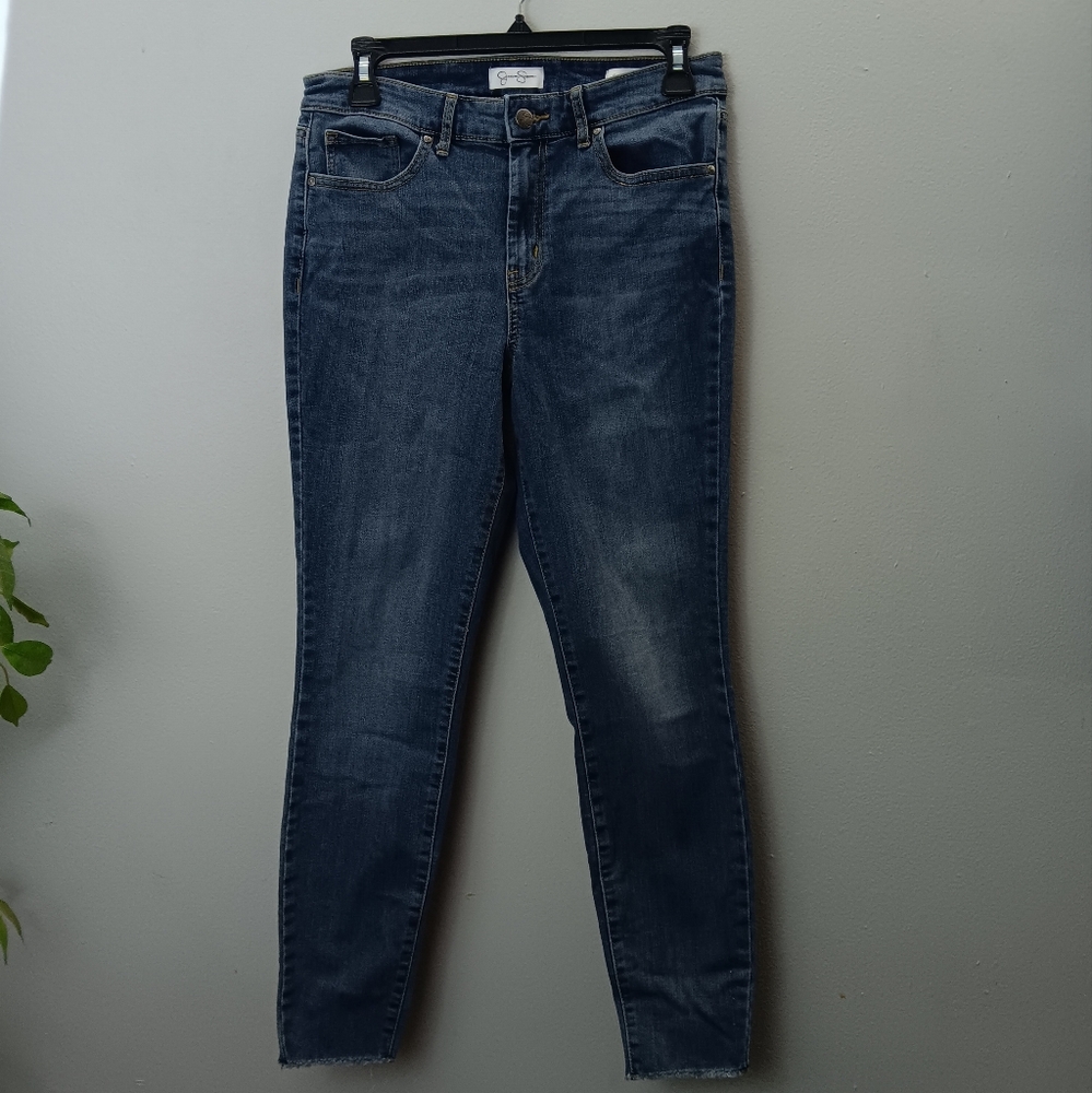 Jessica Simpson Womens High Rise Skinny Ankle Blue Jeans Size 8/29